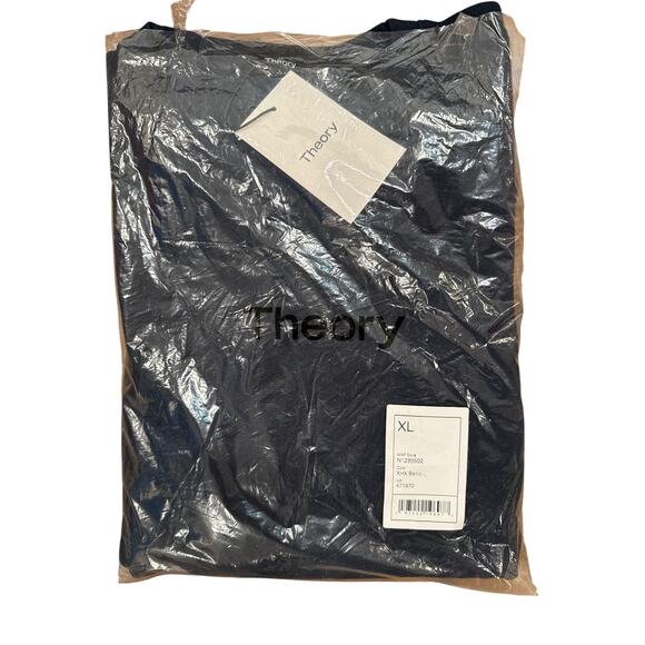 Theory Jocelin LS Double Piqué Crewneck Top Baltic Navy Men’s XL New With Tags - Picture 10 of 10